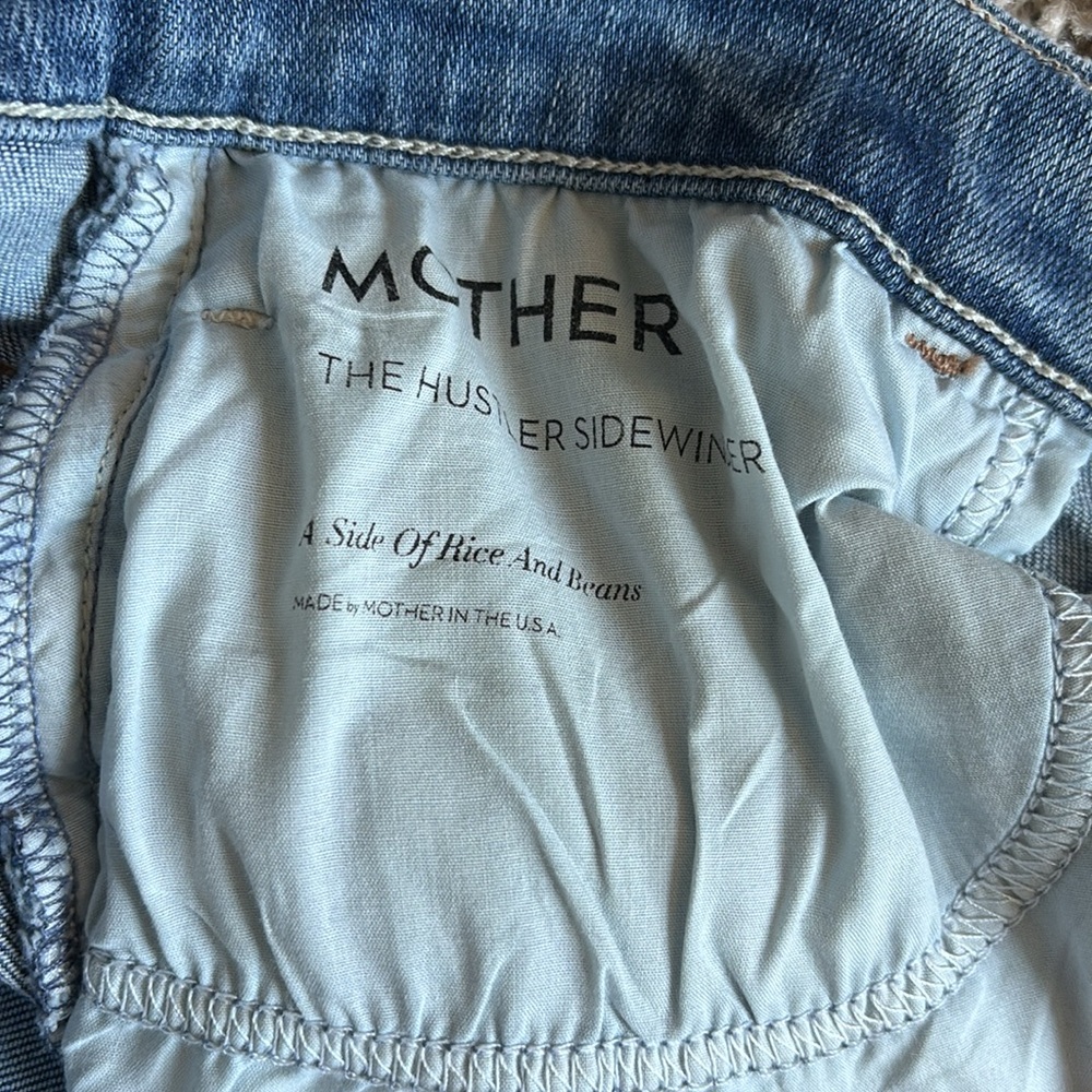 MOTHER Sky Blue Denim jeans, flare leg with split - Picture 7 of 12